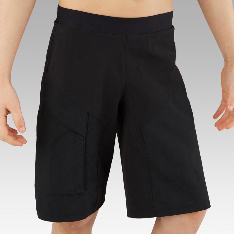 Radhose MTB Shorts 500 Kinder schwarz