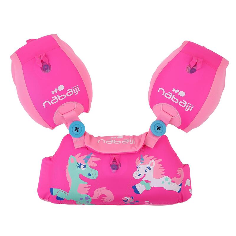 Brassards-ceinture piscine évolutif TISWIM enfant rose "LICORNE"