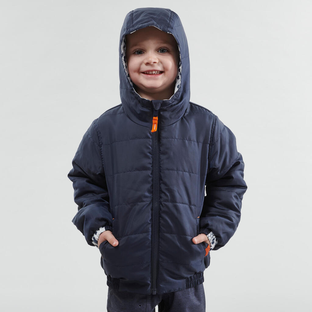 Chlapčenská zimná nepremokavá turistická bunda SH100 Warm pre 2 - 6 rokov