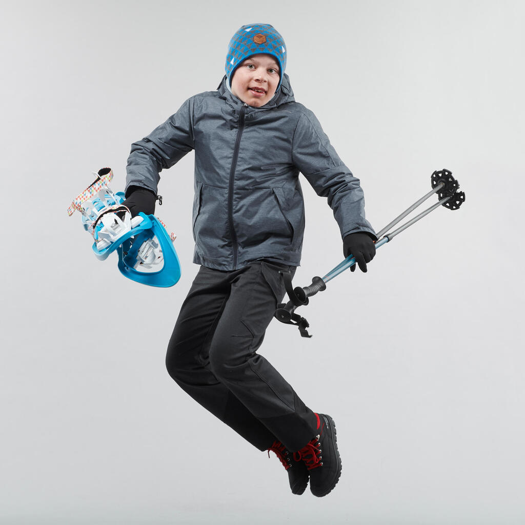 Winterjacke Winterwandern SH100 Warm Kinder Jungen 123–172cm blau