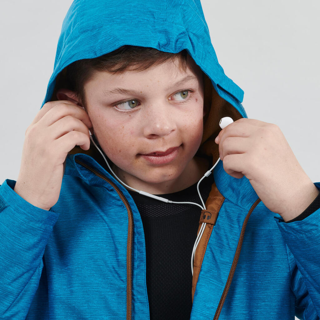 Winterjacke Winterwandern SH100 Warm Kinder Jungen 123–172cm blau
