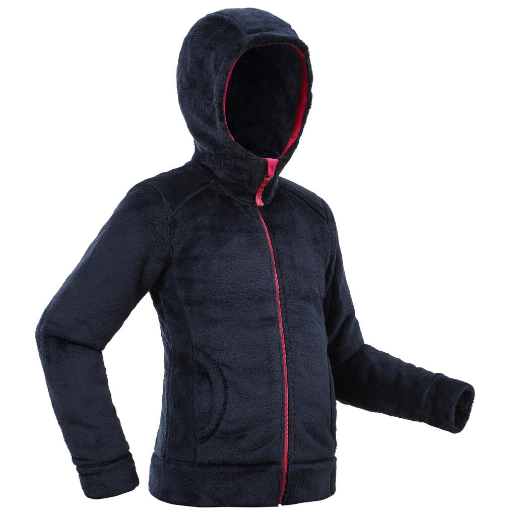 Kids' 7-15 years hiking fleece sh100 warm - blue