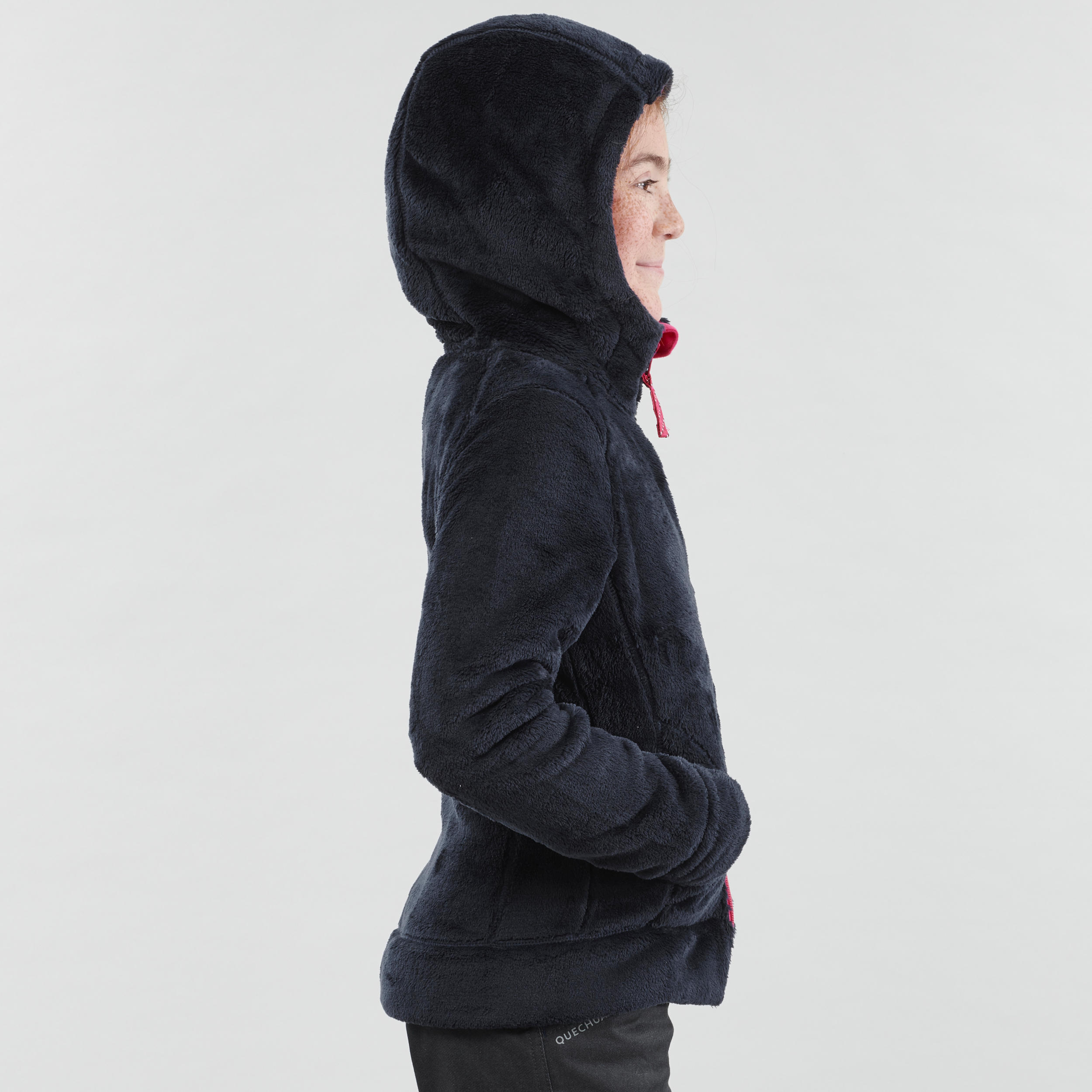 Manteau en laine polaire enfant – MH 500 Warm bleu - QUECHUA