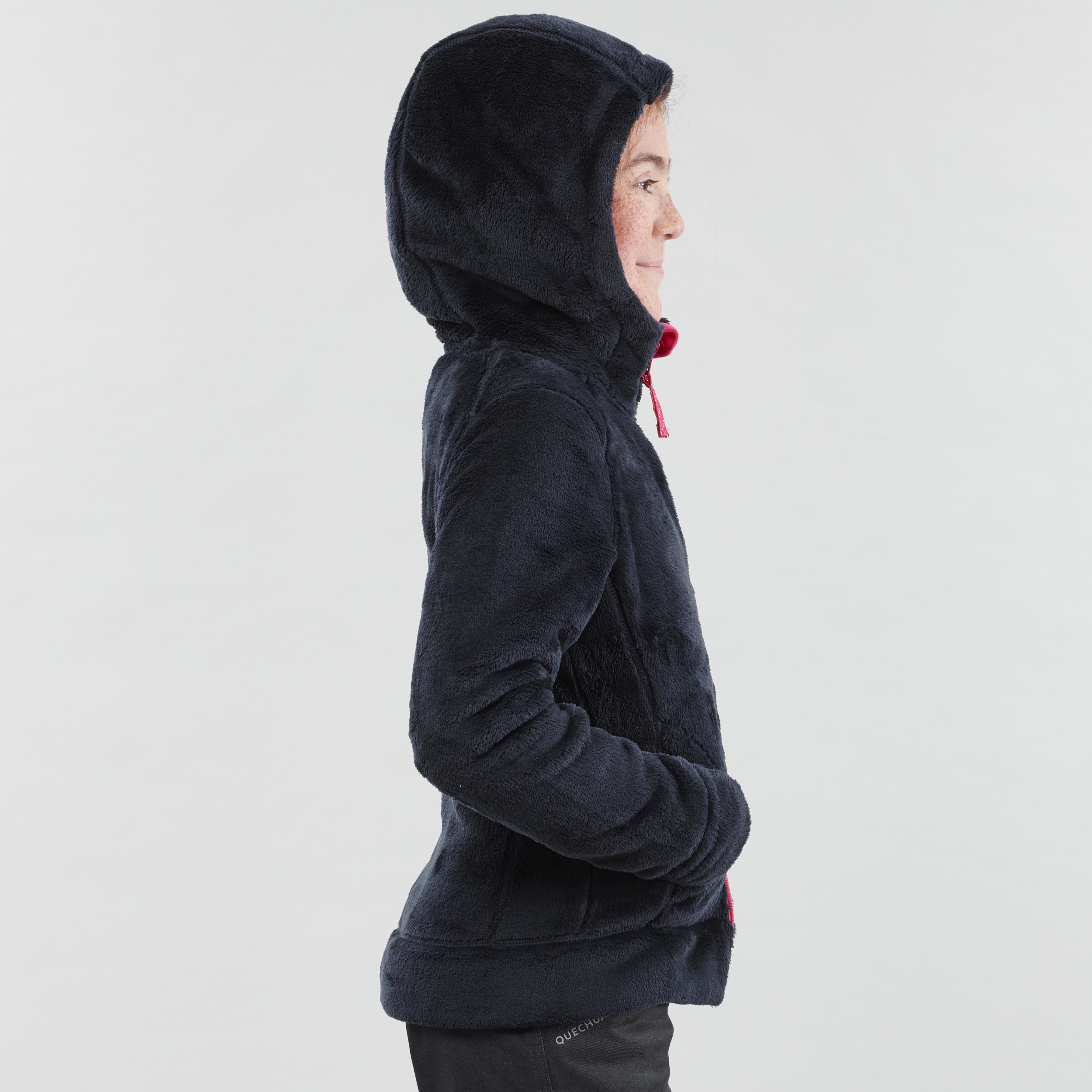 Kids’ warm hiking fleece jacket NH500 - 7-15 years Zip - Navy Blue 4/11