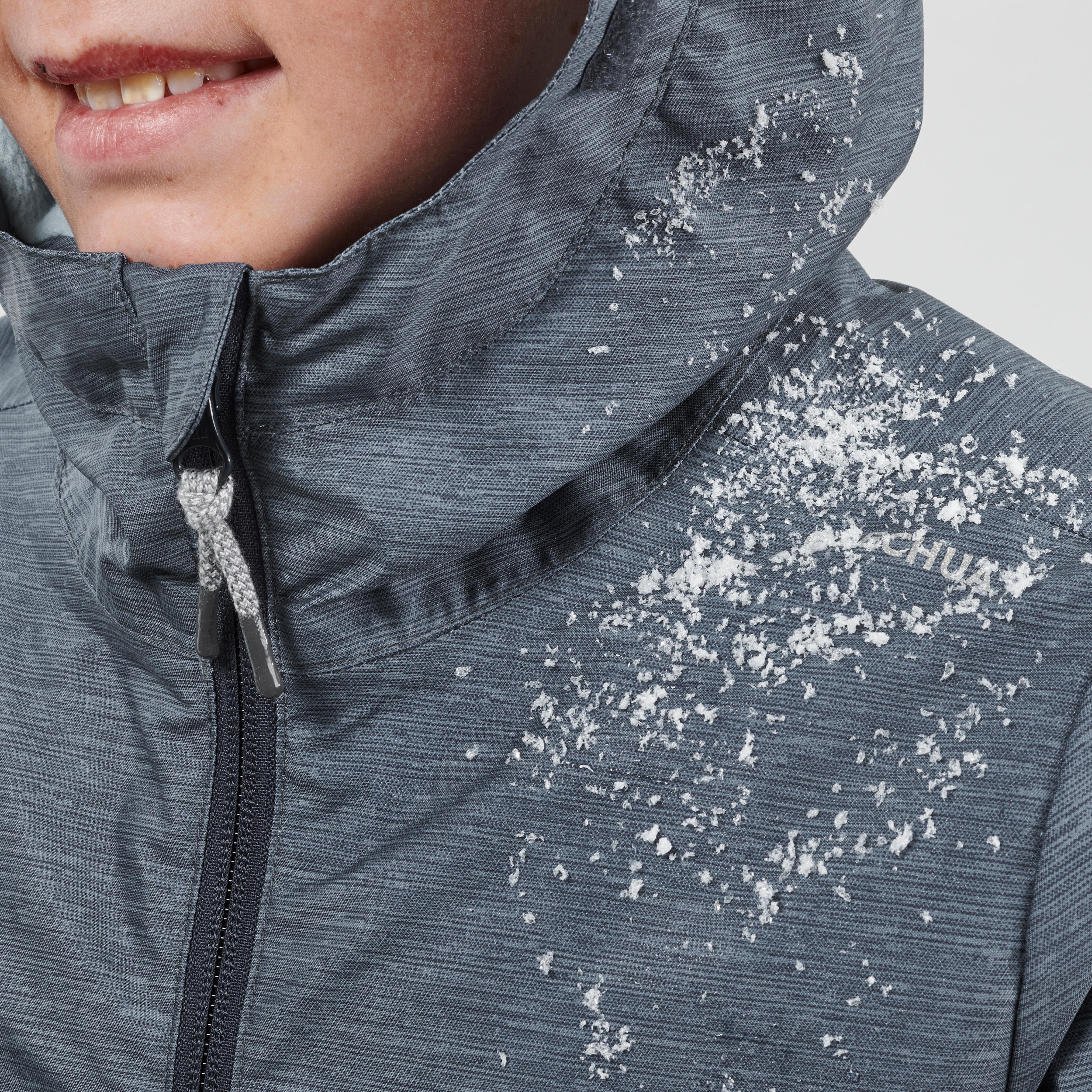 Boys' 8-14 Years Snow Hiking Warm Jacket SH100 Warm - Grey 13/17
