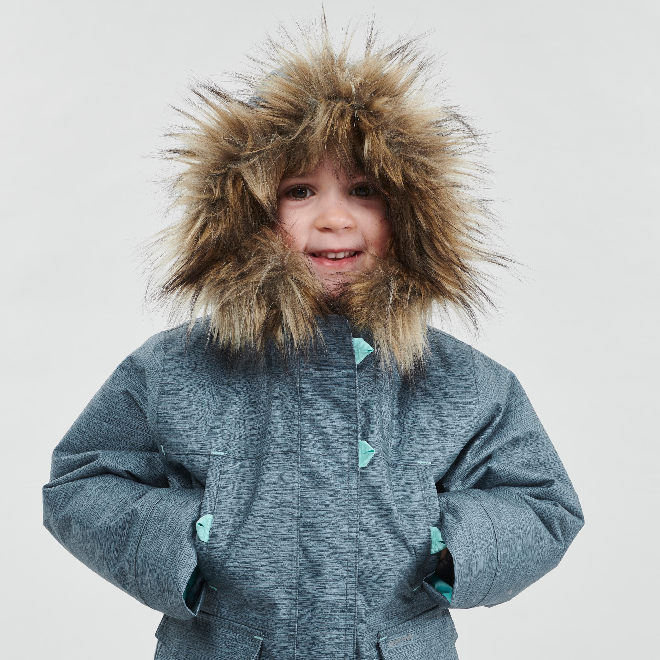 Winterjacke Parka Winterwandern SH500 U-Warm wasserdicht Kinder Gr. 92–116 blau 6/7