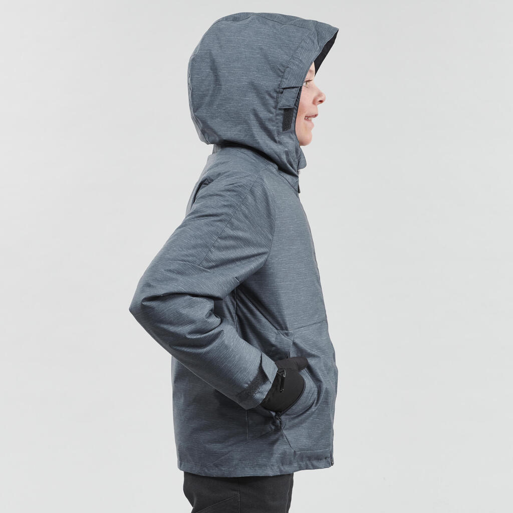 Winterjacke Winterwandern SH100 Warm Kinder Jungen 123–172cm blau