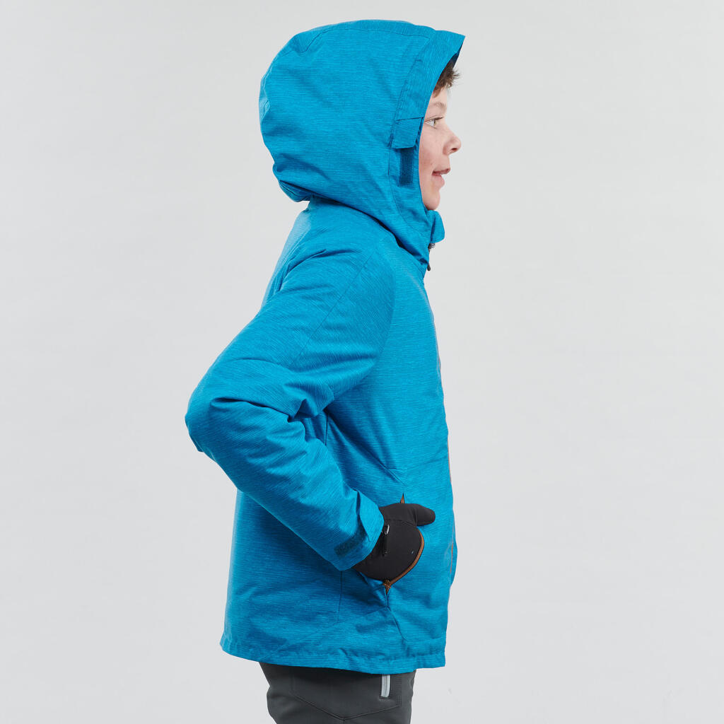 Winterjacke Winterwandern SH100 Warm Kinder Jungen 123–172cm blau