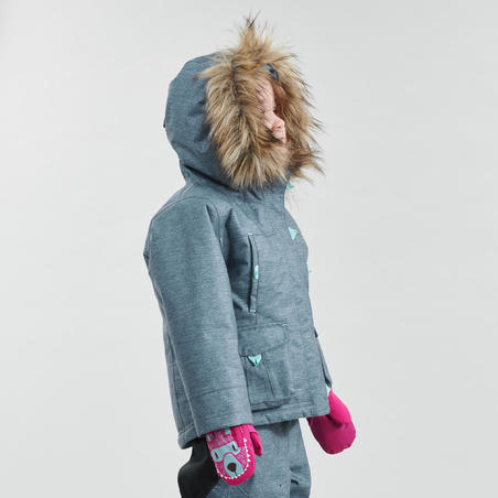 Дитяча куртка SH500 X-Warm для зимового туризму - Сіра