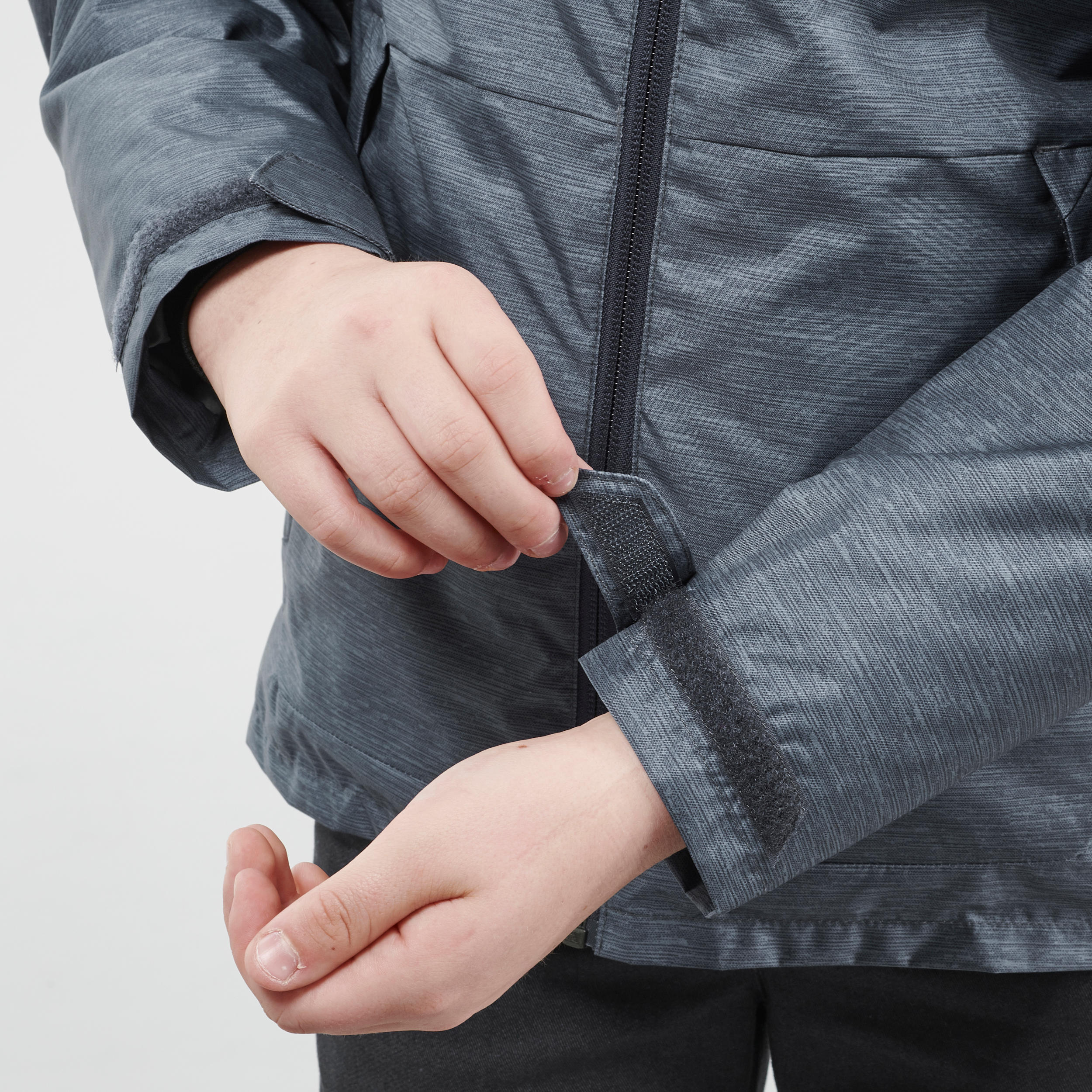 Boys' 8-14 Years Snow Hiking Warm Jacket SH100 Warm - Grey 9/17