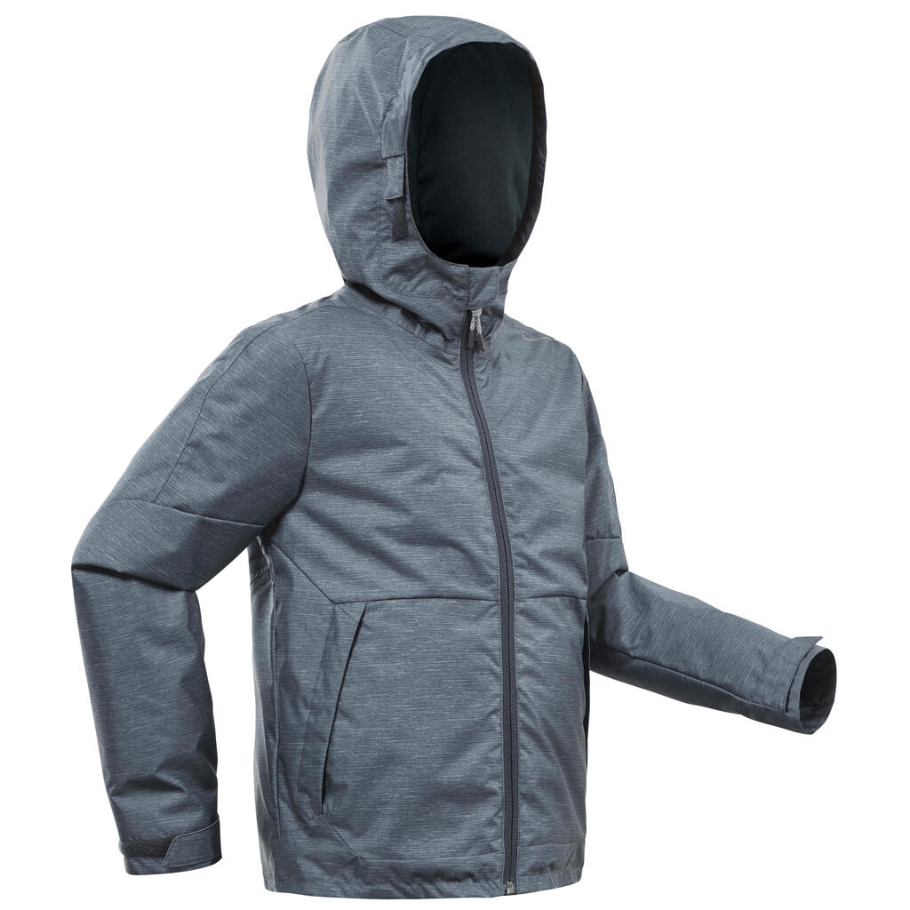 Winterjacke Winterwandern SH100 Warm Kinder Jungen 123–172cm blau