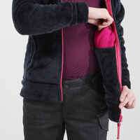 Kids’ Warm Hiking Fleece Jacket - MH500 Aged 7-15 - Navy Blue