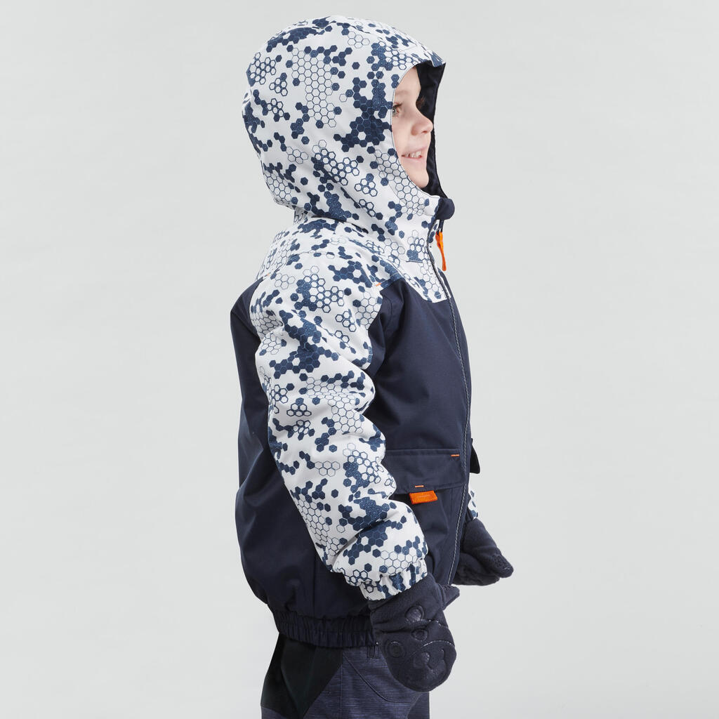 Chlapčenská zimná nepremokavá turistická bunda SH100 Warm pre 2 - 6 rokov