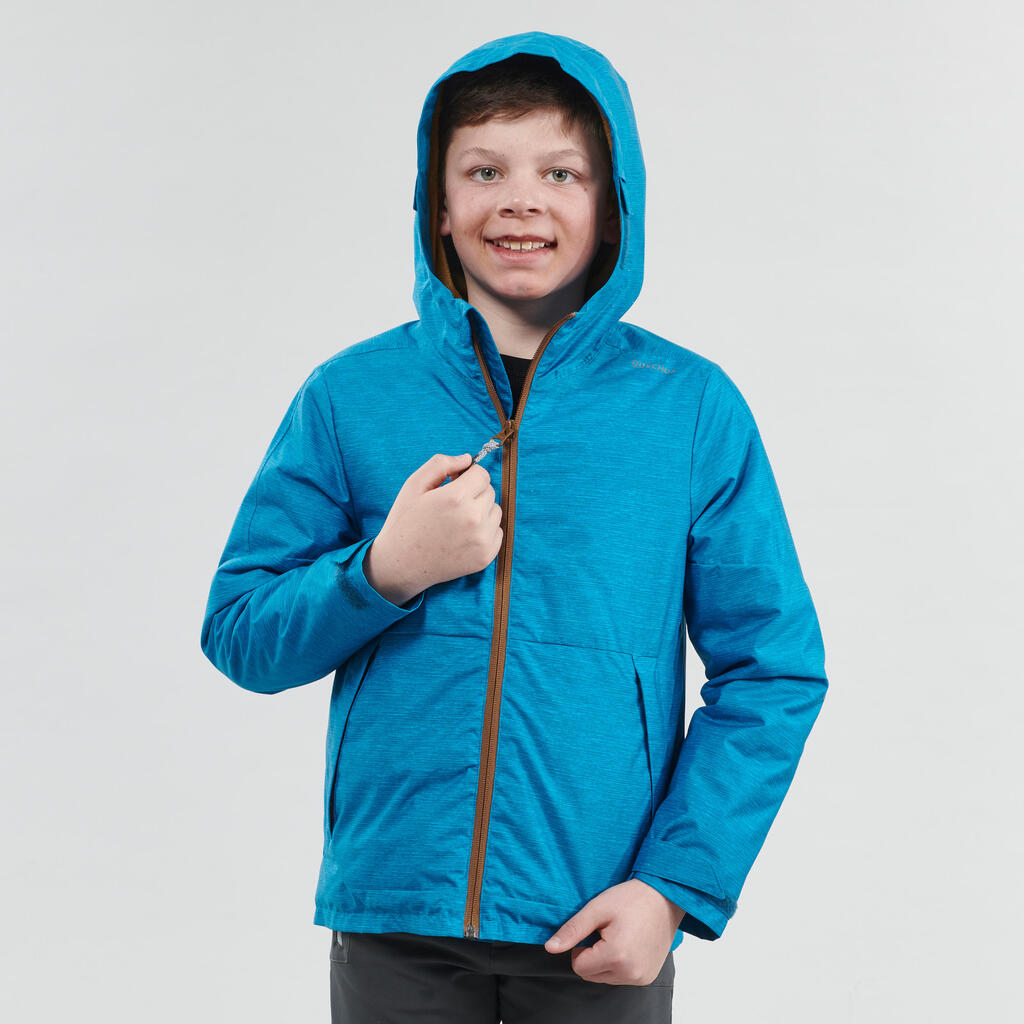 Winterjacke Winterwandern SH100 Warm Kinder Jungen 123–172cm blau