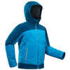 3-in-1-Jacke Winterwandern SH500 X-Warm wasserdicht –16 °C Kinder 122–170 braun