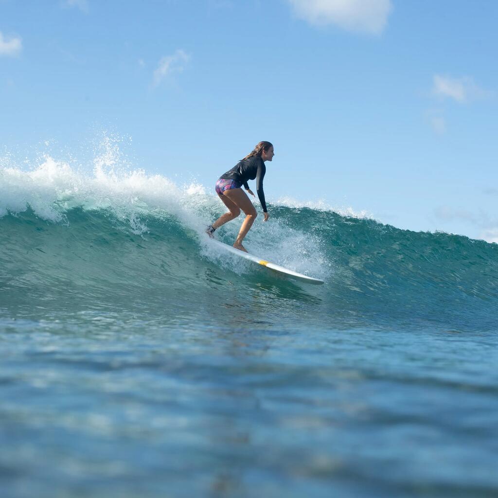 Γυναικεία μακρυμάνικη μπλούζα για surf με προστασία από UV - Μαύρο