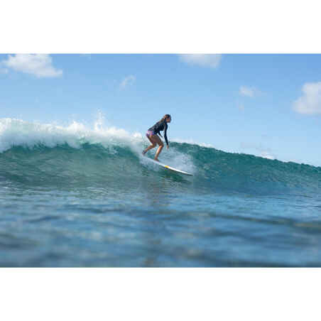 Γυναικεία μακρυμάνικη μπλούζα για surf με προστασία από UV - Μαύρο