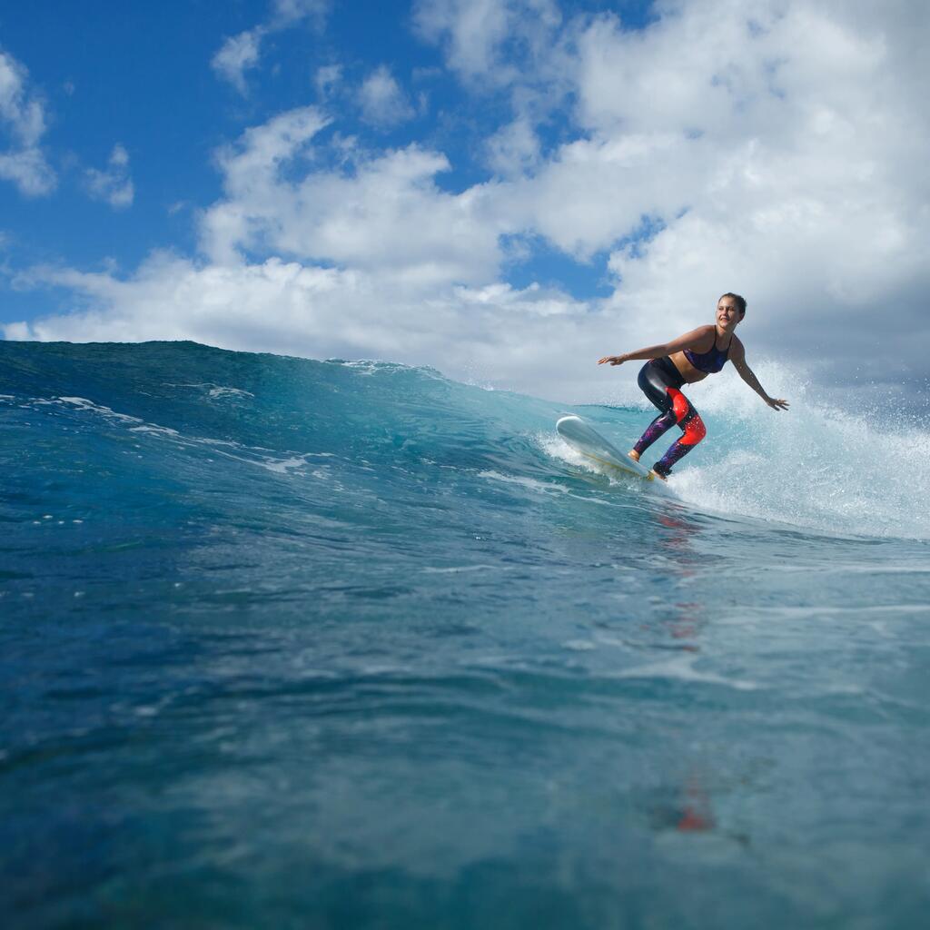 Γυναικείο crop top surf ANDREA με ανοικτή πλάτη - ΣΚΟΥΡΟ ΜΠΛΕ ΑΣΠΡΟ ΓΚΡΙ