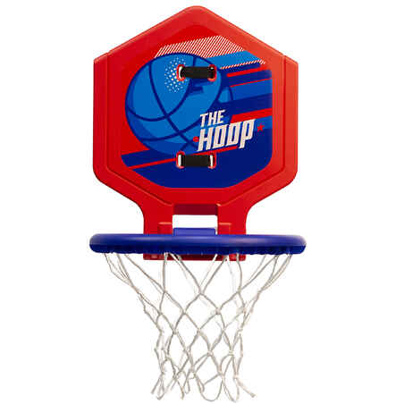 Hoop 500 Kids'/Adult Basketball Hoop - Blue/Red Transportable.