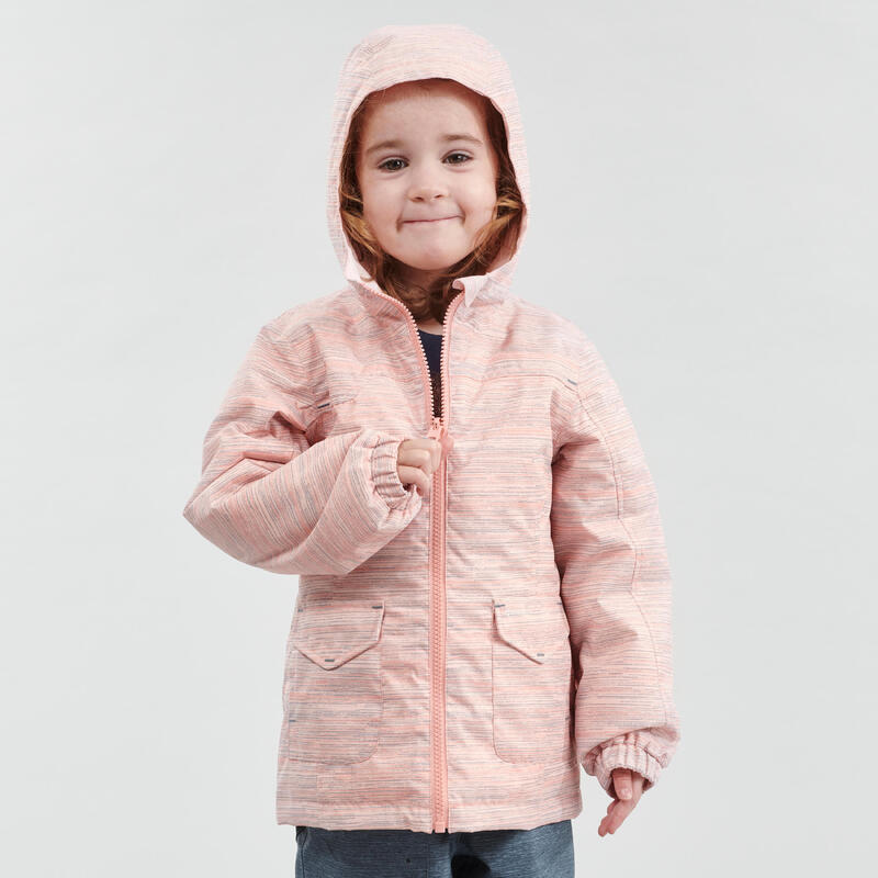 Dětská turistická nepromokavá zimní bunda SH 100 Warm