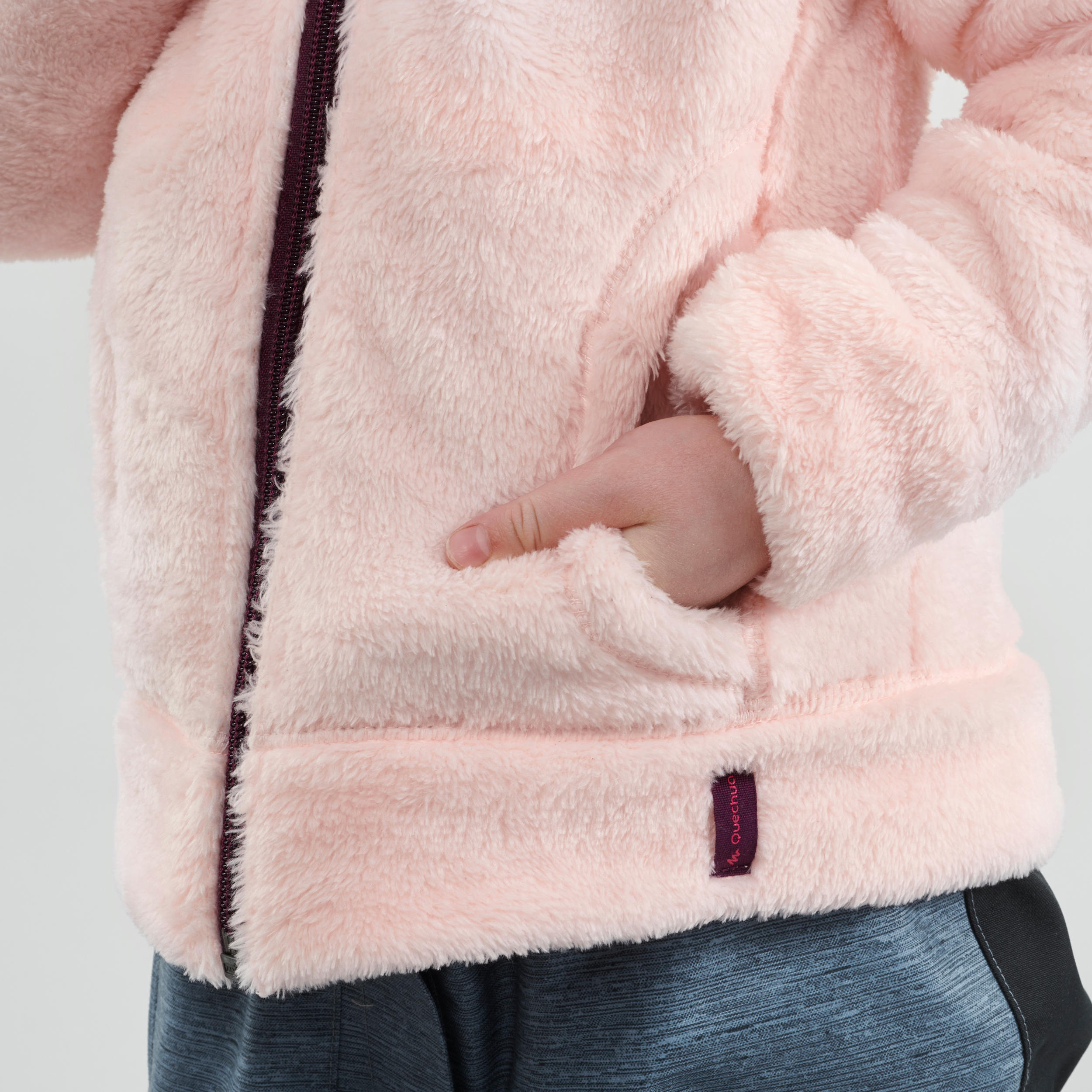 Kids' 2-6 Years Hiking Fleece SH500 - Pink 6/8