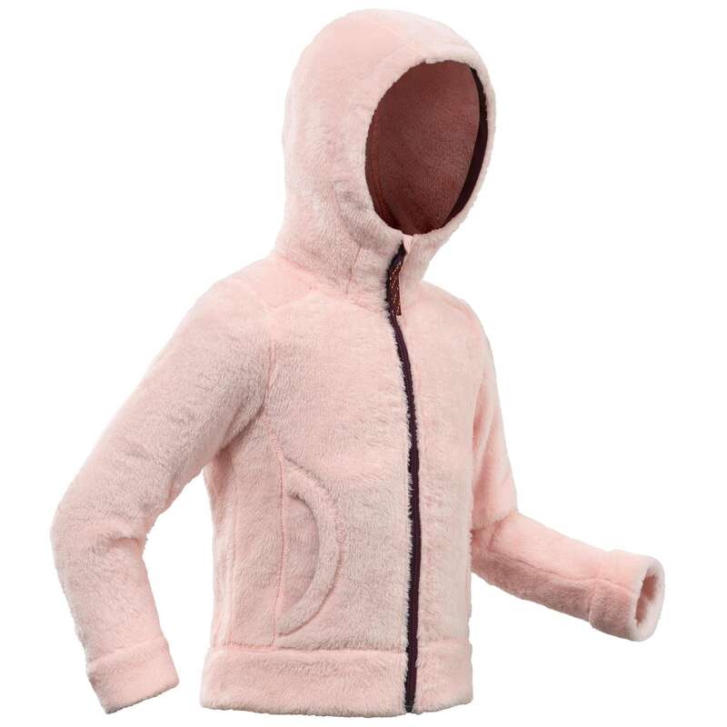 FLEECE PADDED & SOFTHELL JKT GIRL 2-6 Y - Kids' Warm Fleece SH500 - Pink