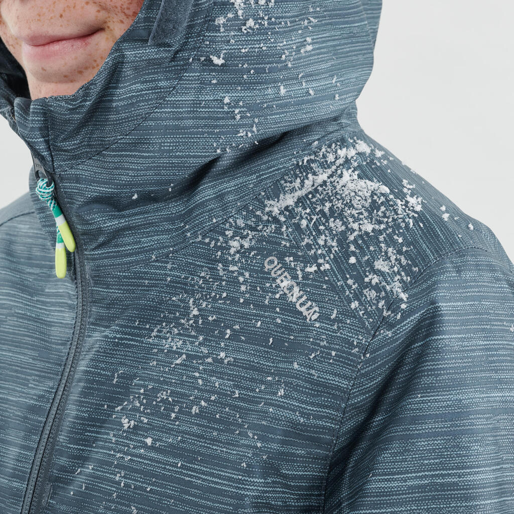 Winterjacke Winterwandern SH100 warm wasserdicht Kinder Mädchen 8–14 Jahre grau