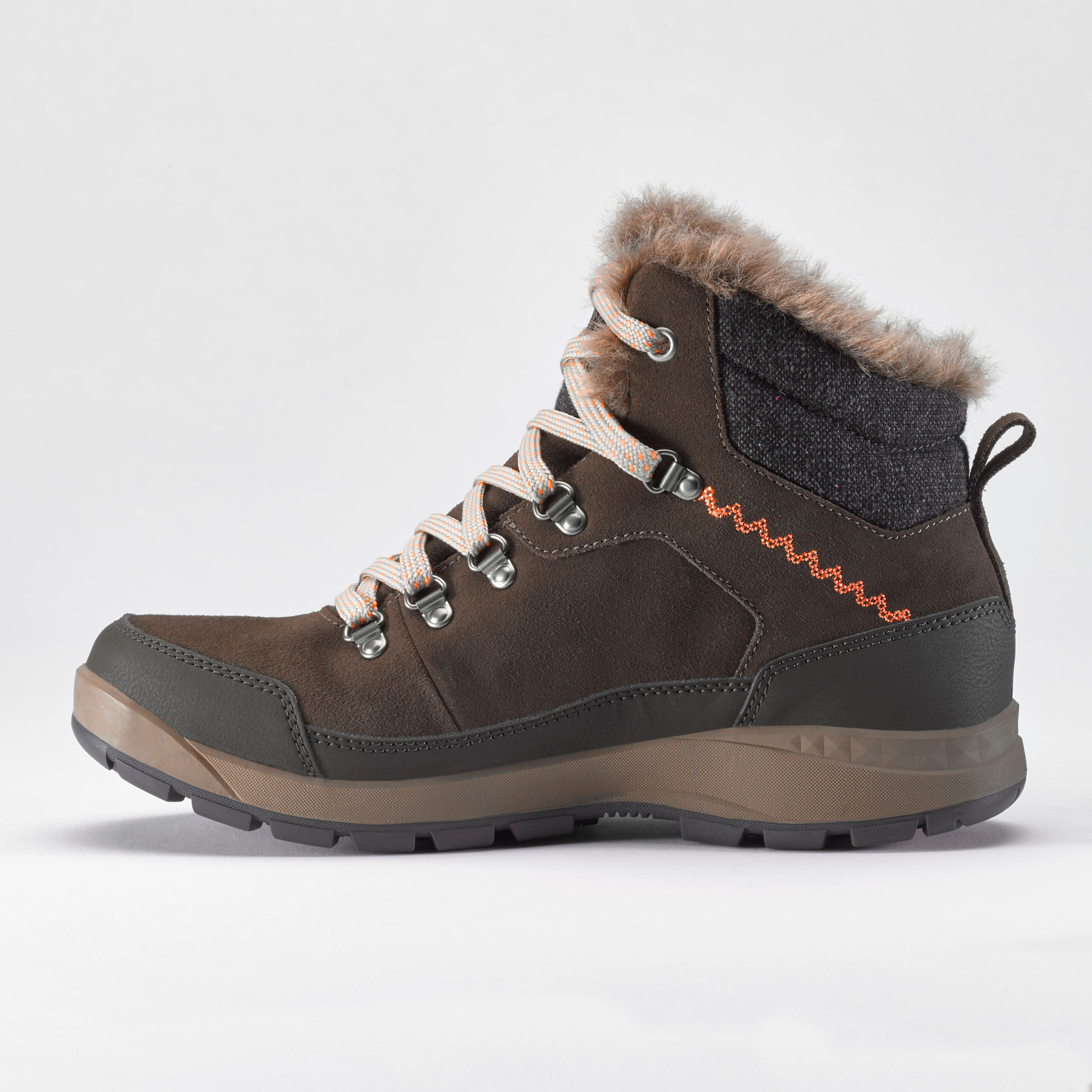 Women's leather warm waterproof snow boots - SH900 Mid