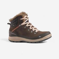 Botas de senderismo nieve mujer SH500 x-warm mid café