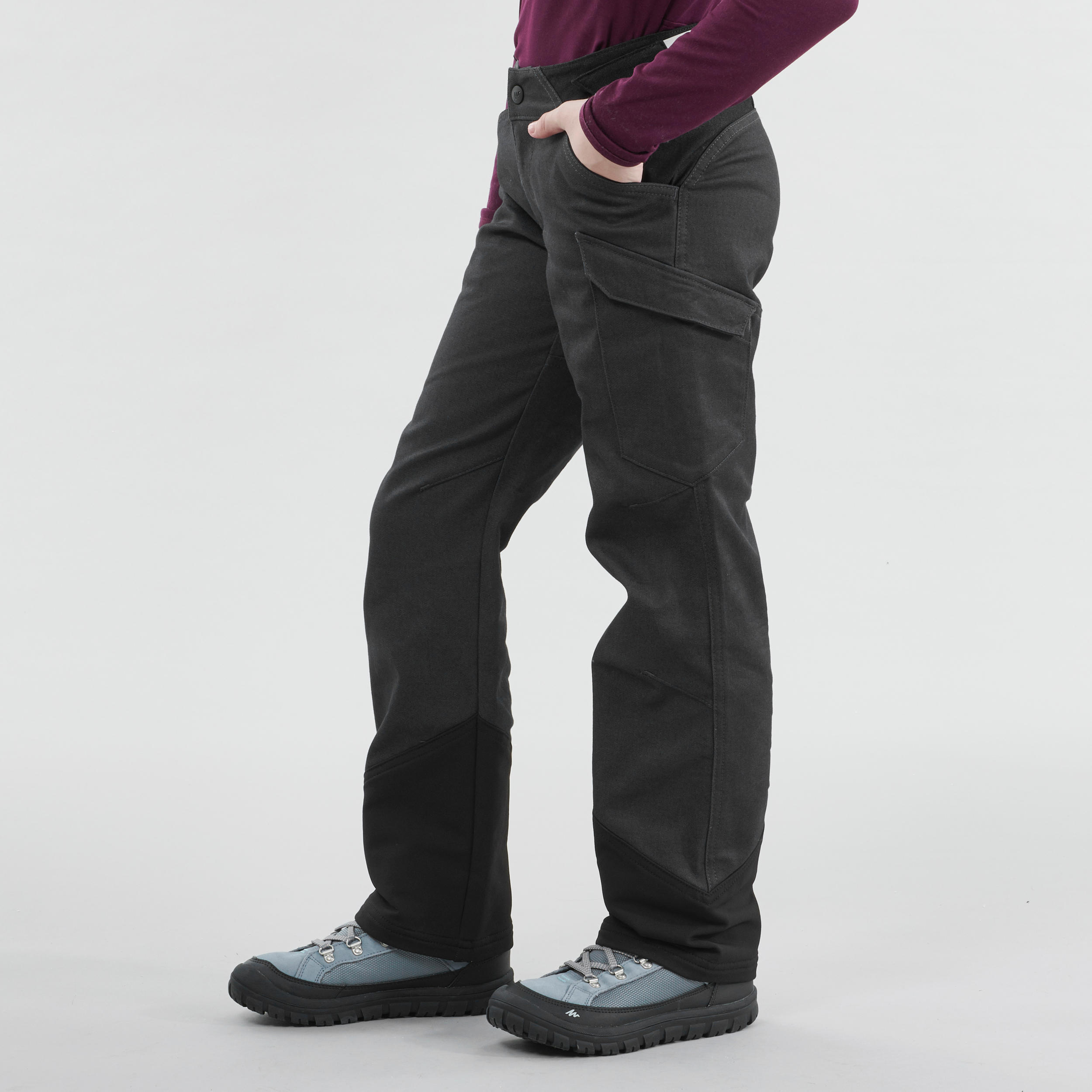 Boy's snow hiking trousers SH100 WARM age 8-14 - Grey 2/8