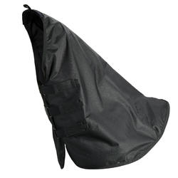 Couvre-cou imperméable équitation cheval ALLWEATHER LIGHT noir