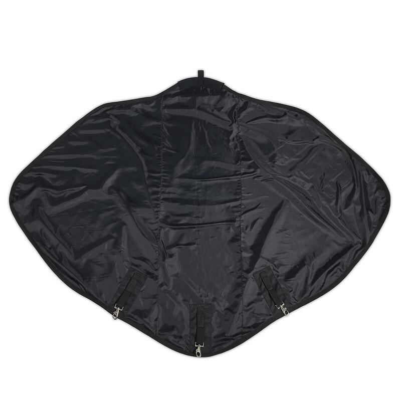 Couvre-cou imperméable équitation cheval ALLWEATHER LIGHT noir