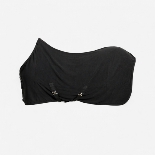 Chemise d&#039;écurie équitation en polaire Cheval et Poney - Polaire basic noir