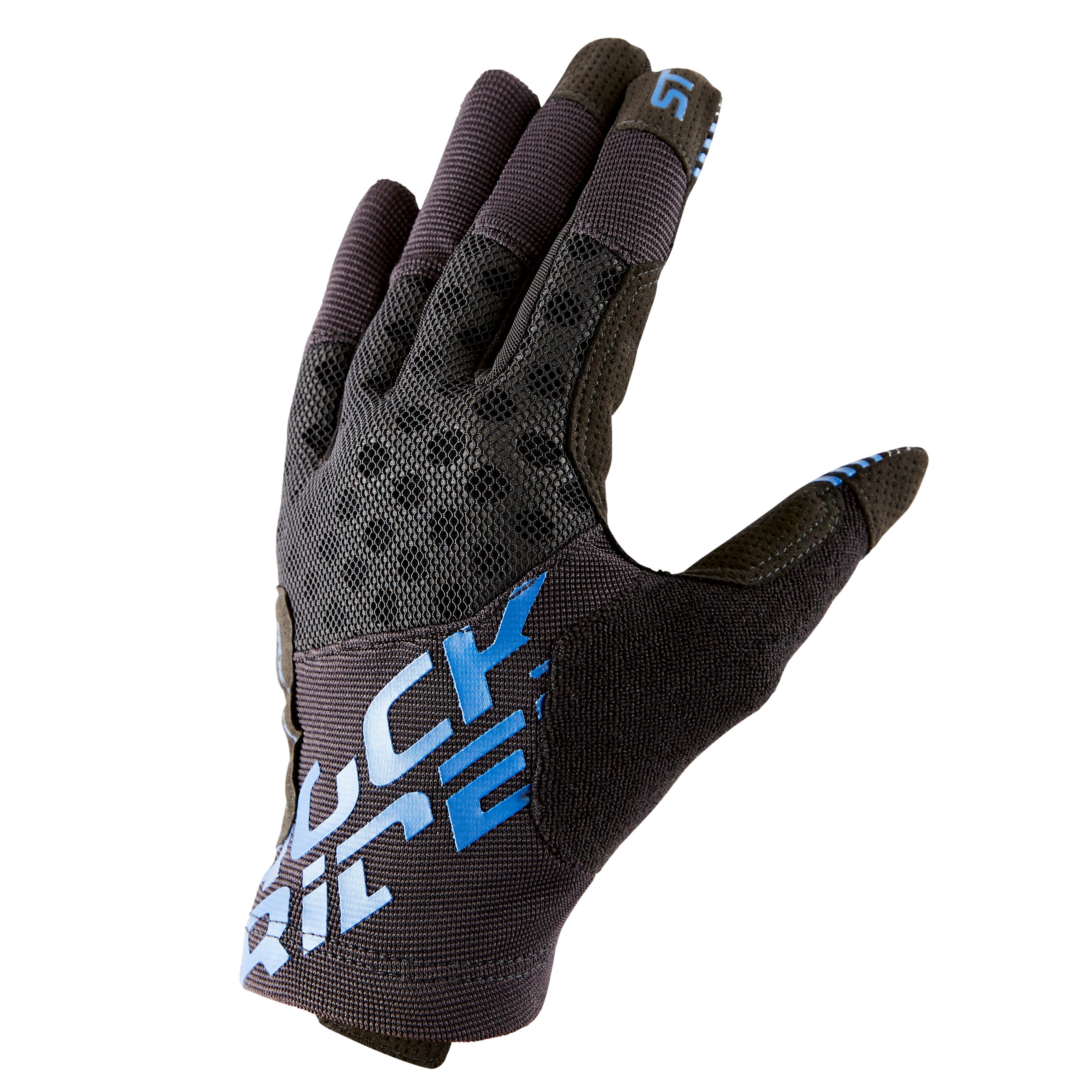 ST 500 Mountain Biking Gloves Black Blue ST 500 Mountain Biking Gloves Black Blue