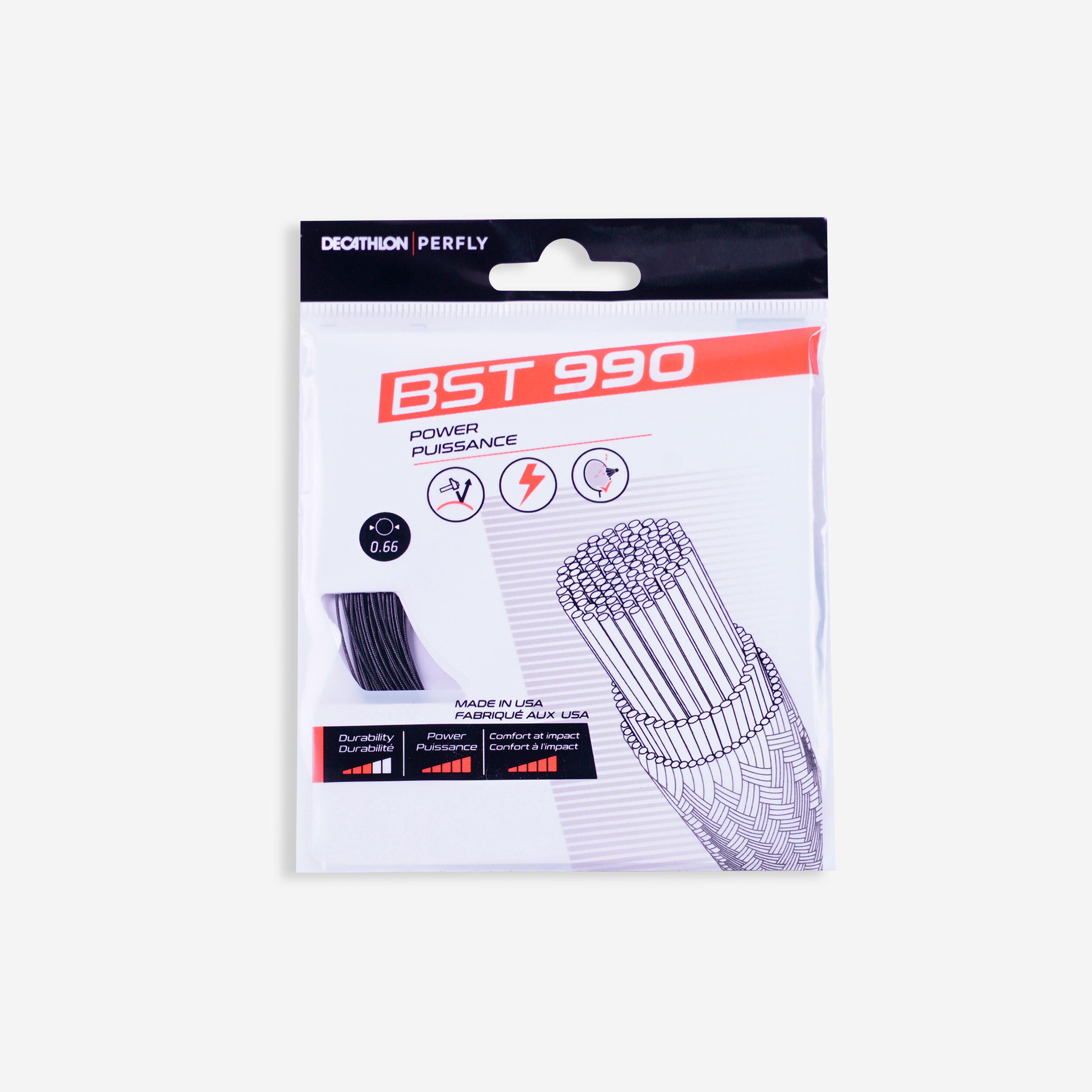 Cordage de badminton bst 990 - noir - PERFLY