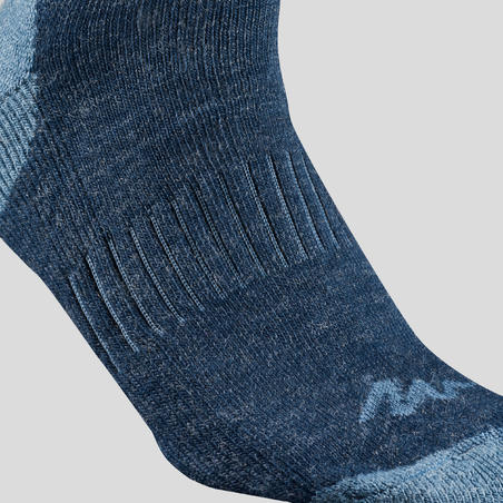 Adult Snow Hiking Socks SH100 Warm Mid - Blue.