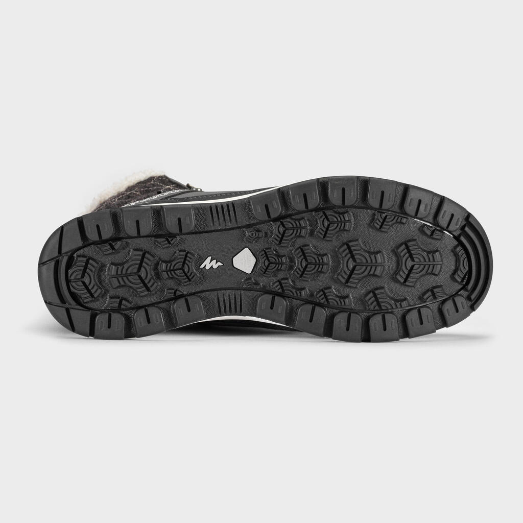 Winterschuhe Winterwandern SH500 Extra-Warm hoch Damen grau