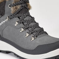 Čizme za planinarenje SH900 srednje duboke tople i vodootporne ženske - sive