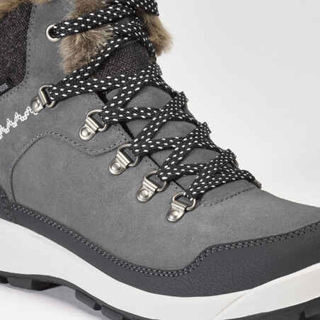 Γυναικεία ζεστά, αδιάβροχα παπούτσια για πεζοπορία στο χιόνι - SH500 X-WARM - Mid