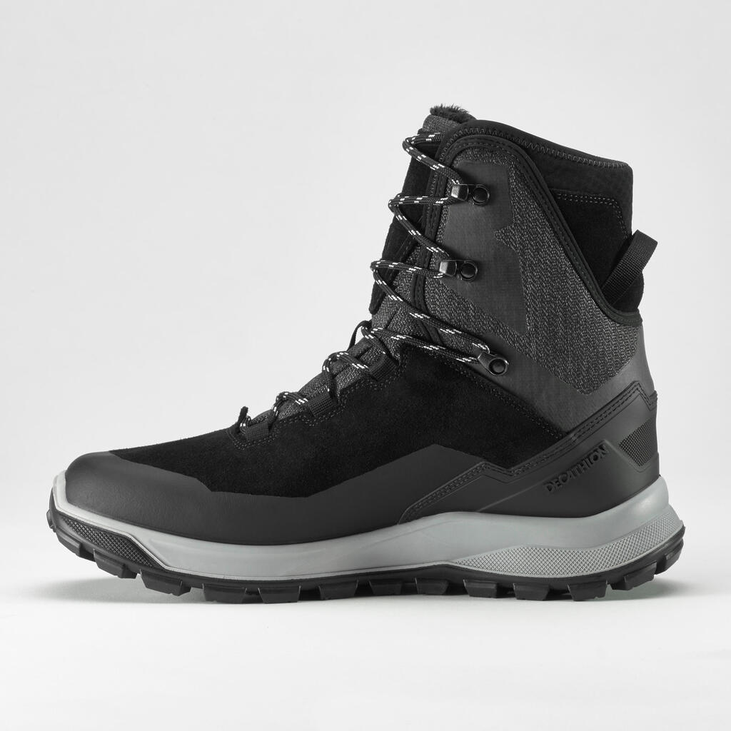 Wanderschuhe Winterwandern Leder warm Wasserdicht Herren - SH500  