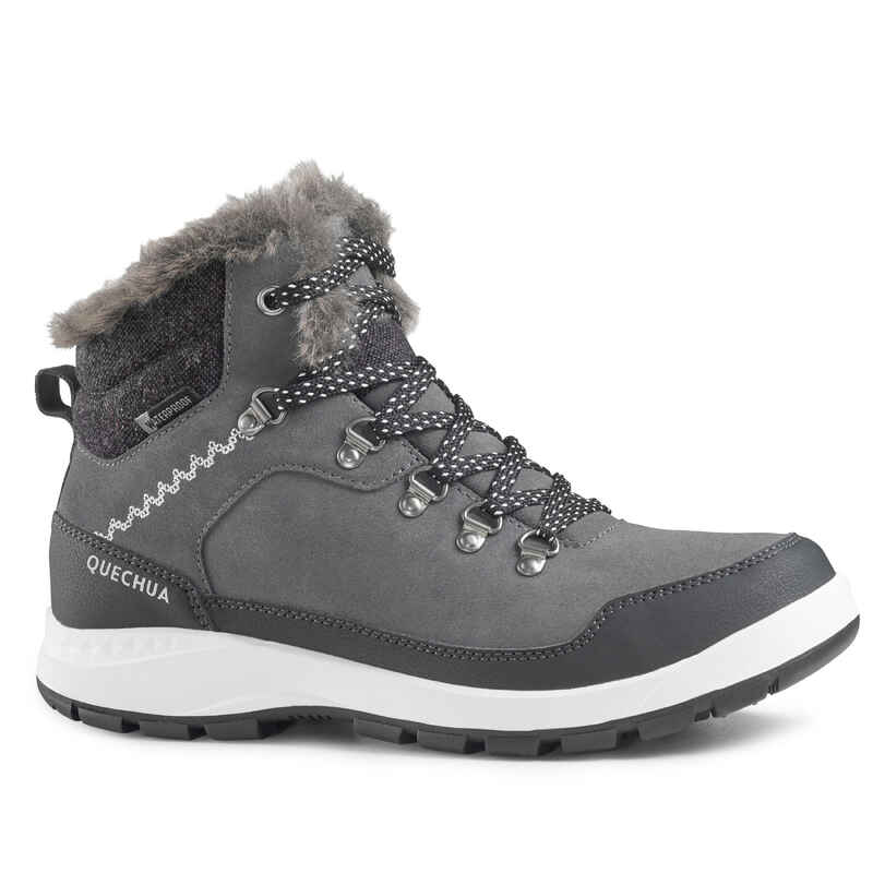 Women’s leather warm waterproof snow boots - SH900 Mid