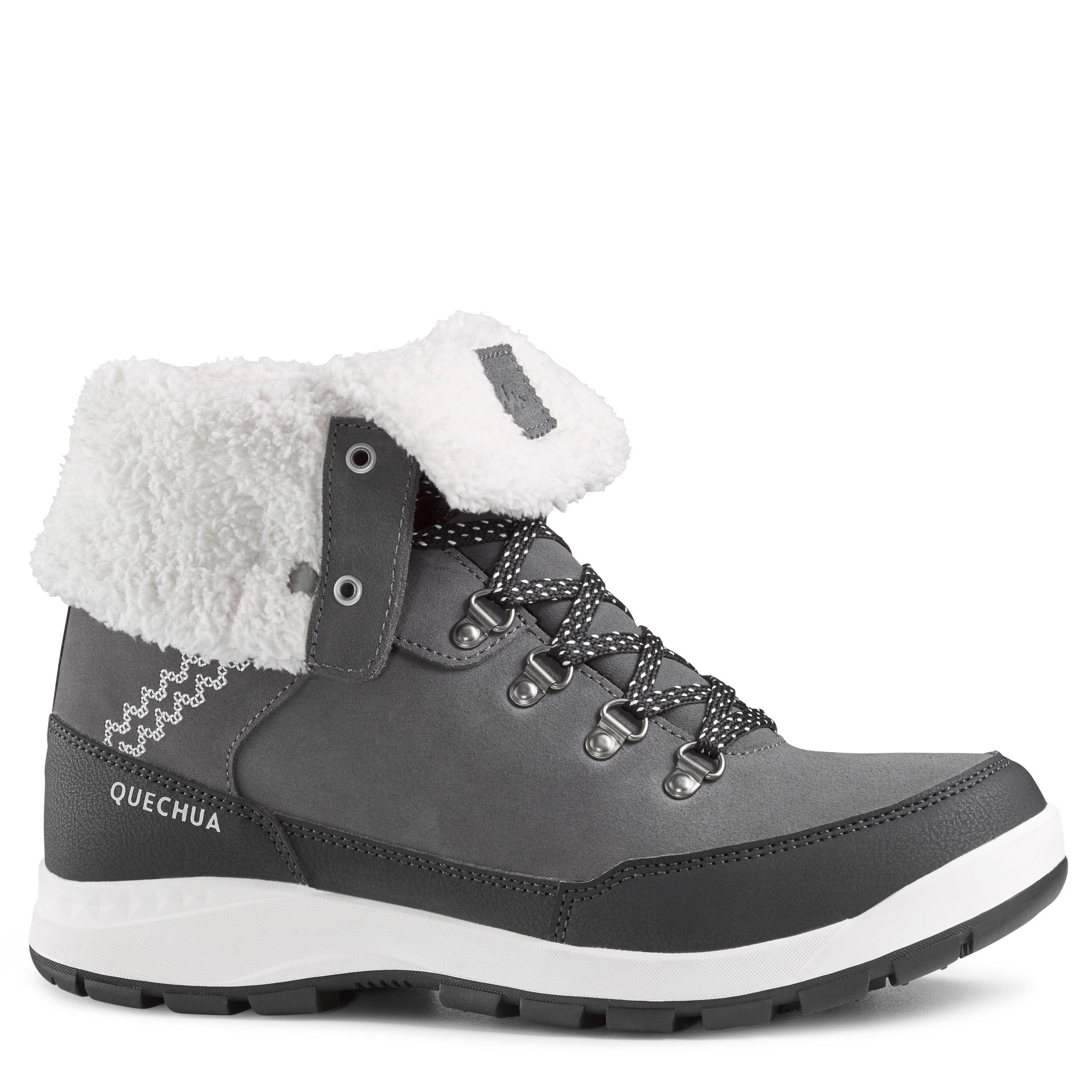 Women’s Snow Hiking Boots SH500 X-Warm High - Grey 3/12