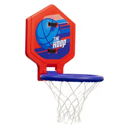 Hoop 500 Kids'/Adult Basketball Hoop - Blue/Red Transportable.