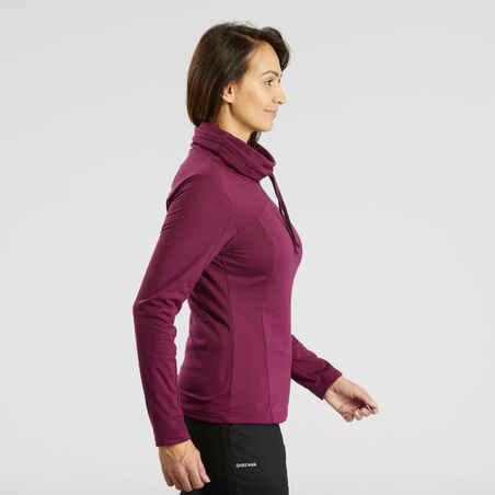 Women’s Long-sleeved Warm Hiking T-shirt - SH100 WARM