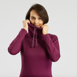 Sudadera polar montaña y nieve Mujer SH100 Warm granate