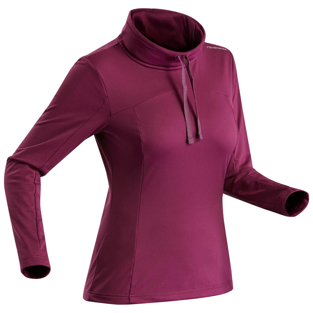Sudadera de montaña y senderismo invierno 
Mujer SH100 Warm Morado