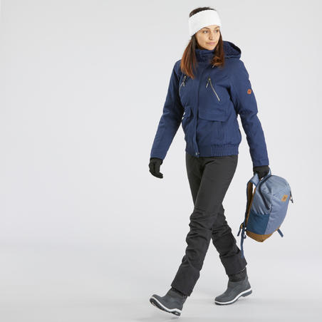 Plava ženska jakna za sneg SH500 X-WARM