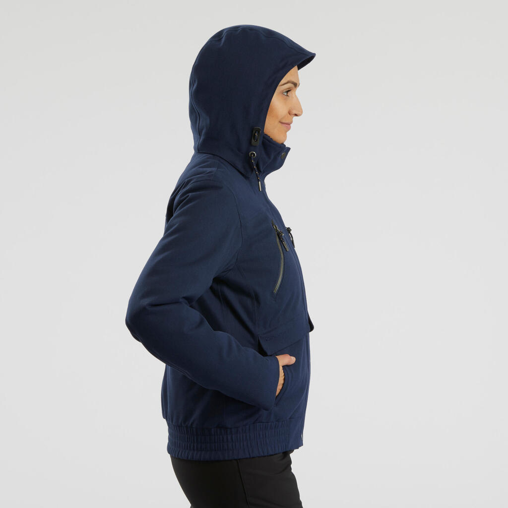 Winterjacke Winterwandern SH500 X-Warm wasserdicht Damen blau