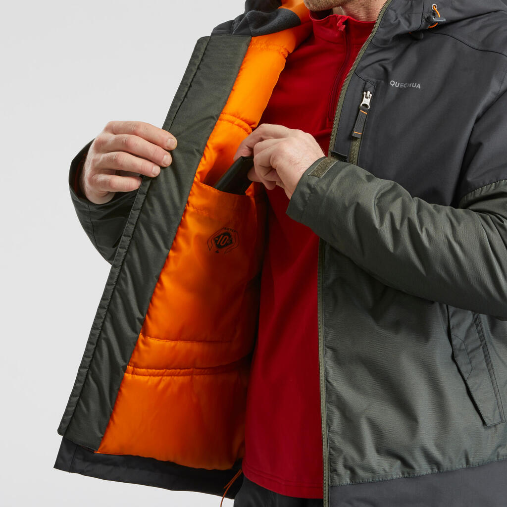 Men’s Waterproof Winter Hiking Jacket - SH100 X-WARM -10°C