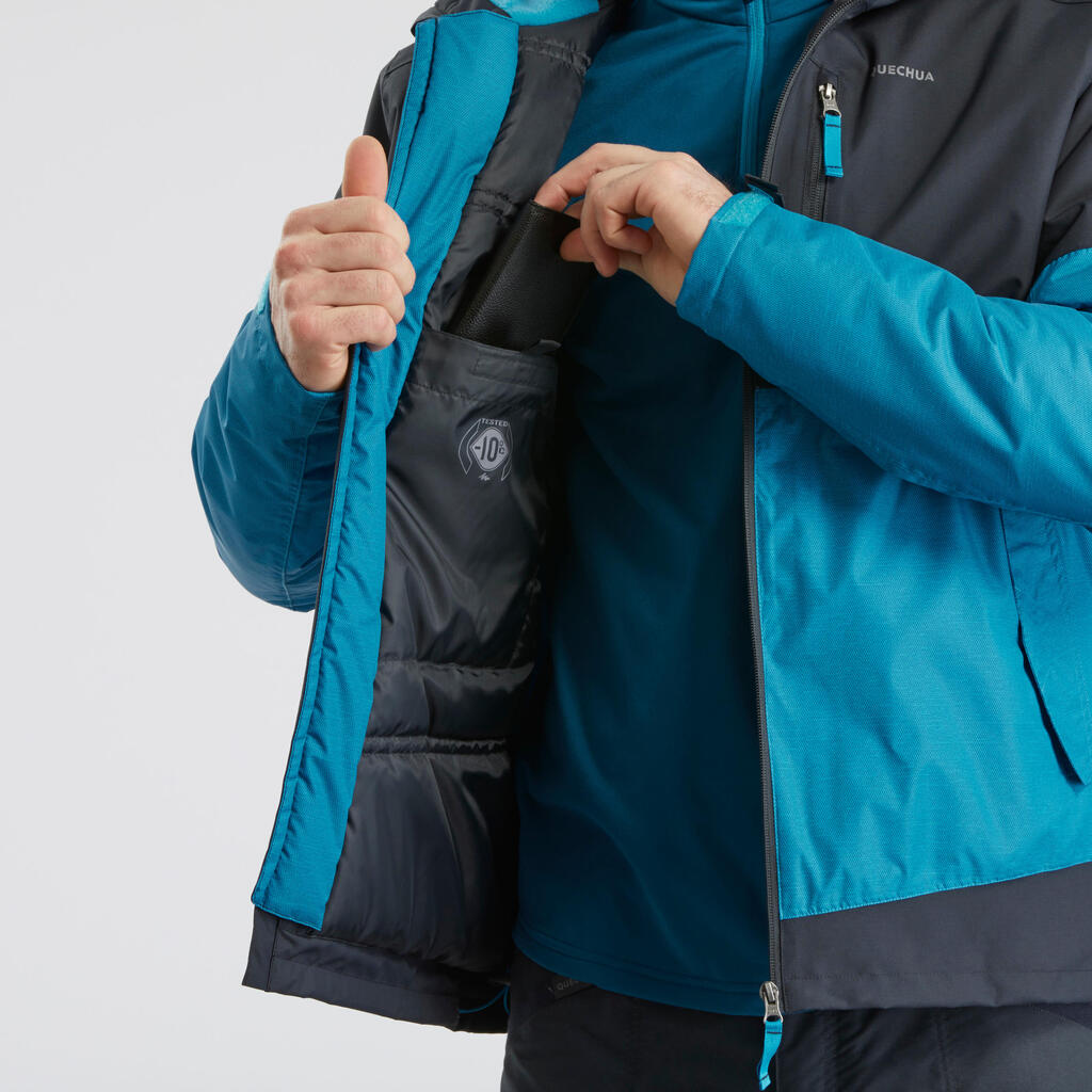 Wanderjacke Winterwandern SH100 X-Warm wasserdicht -10 °C Herren 